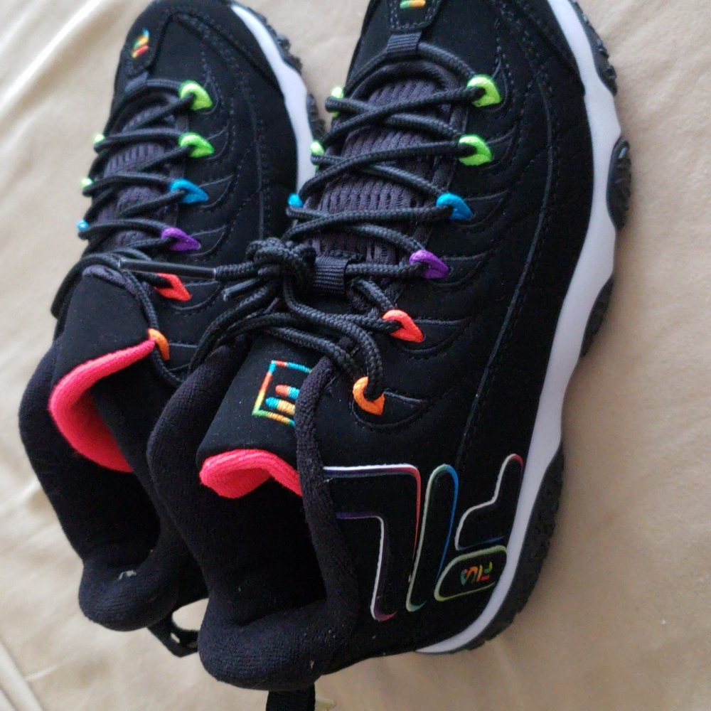 Fila Colorful hi tops ...size 2 Youth